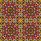 Circular geometric seamless kaleidoscope pattern