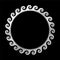 Circular Greek Frame Silver Spirals Meander Design