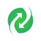 Circular Green Circular Flow Arrow Symbol Logo Design