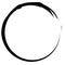 Circular grungy grunge circle frame / Splatter, splash effect isolated on white