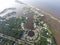 Circular harbor on Dauphin Island, Alabama