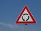 Circular Intersection warning traffic road sign roundabout