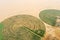 Circular irrigation system in the desert.