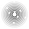 Circular labyrinth, maze icon. Out of the labyrinth