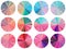 Circular metallic gradient disk elements vector