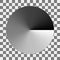 Circular monochrome gradation gray color gradient from black to white, vector black and white spectrum pattern circle, gradation