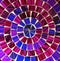 Circular Mosaic Purple tiles with copy space