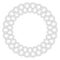 Circular ornament. Abstract round symmetrical pattern. Round frame pattern. Stencil