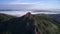 Circular panorama of Takmak rock at dawn in the Krasnoyarsk nature Reserve Pillars