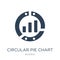 circular pie chart icon in trendy design style. circular pie chart icon isolated on white background. circular pie chart vector