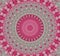 Circular pink with gray ornament (mandala, kaleidoscope)