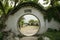 Circular port in chinese garden