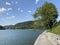 Circular recreational trail around the artificial accumulation lake Bajer, FuÅ¾ine - Gorski kotar, Croatia