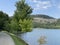 Circular recreational trail around the artificial accumulation lake Bajer, FuÅ¾ine - Gorski kotar, Croatia