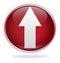 Circular red upload button