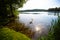 Circular route on WeÃŸlinger lake, summer time