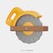 Circular Saw 3D Icon Rendering Transparent Background