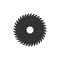 Circular saw blade icon isolated. Saw wheel