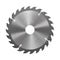 Circular saw blade for wood isolated on