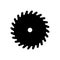 Circular saw metal icon. Vector blade icon saw tool cut