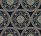 Circular seamless pattern of traditional motifs