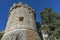 The circular tower of the Levanto Castle, Liguria, Italy