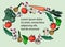 Circular vegetable frame. Healthy, vegan foods concept, gardening concept
