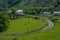 Circular viaduct bridge near Brusio on the Swiss Alps - 8