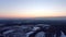 A circular view panorama of the winter landscape from a height of 500 m