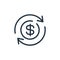 circulation icon vector from finance and business concept. Thin line illustration of circulation editable stroke. circulation