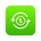 Circulation money icon green vector