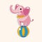 Circus animal theme elements vector,eps