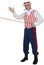 Circus, Carnival Hawker, Tout, Isolated