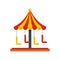 Circus carousel icon, flat style
