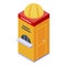 Circus cashbox icon, isometric style