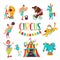 Circus clipart. Circus artists and trained animals.