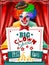 Circus Clown Show Invitation Advertisement Poster