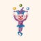 Circus clown theme elements vector,eps