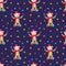 Circus clowns seamless pattern