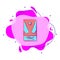 Circus colored liquid bacdge icon. Simple color vector of circus icons for ui and ux, website or mobile application