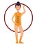 circus dancer with hula hoop