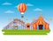 Circus fair festival scenery cartoon