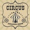 Circus invitation, poster. Retro style. Acrobats.