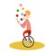 Circus juggler icon. Cartoon illustration of circus juggler. Vector isolated retro show flat icon for web