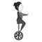 Circus juggler show icon