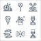 circus line icons. linear set. quality vector line set such as master of ceremonies, bow tie, magician, magic show, ice cream,
