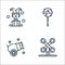 circus line icons. linear set. quality vector line set such as wheel, cannon, lollipop