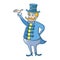 Circus man icon, cartoon style