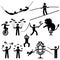 Circus Performers Acrobat Pictograms