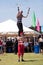 Circus Performers Prepare To Juggle Flaming Batons